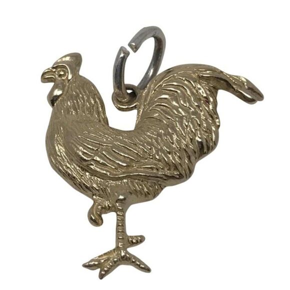 Vintage 14k Gold Rooster Charm/Pendent - Picture 1 of 5